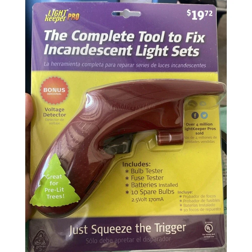 Light Keeper Pro Gun Complete Tool Fix Incandescent Light Sets Holiday Xmas NOS